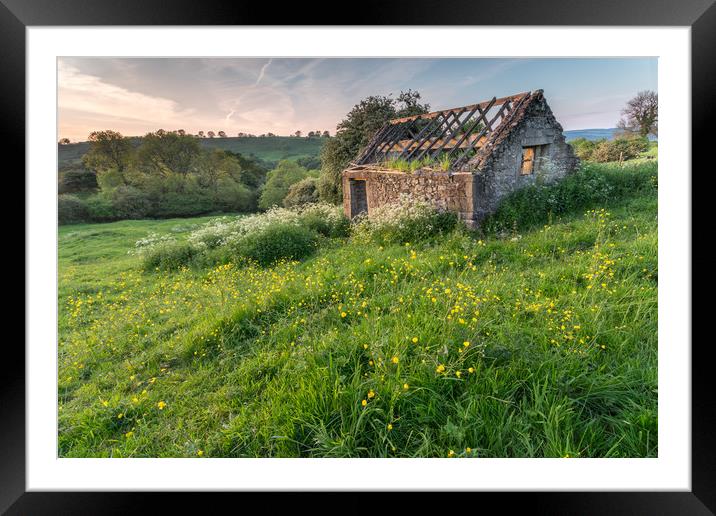 Winster Barn Framed Mounted Print by James Grant