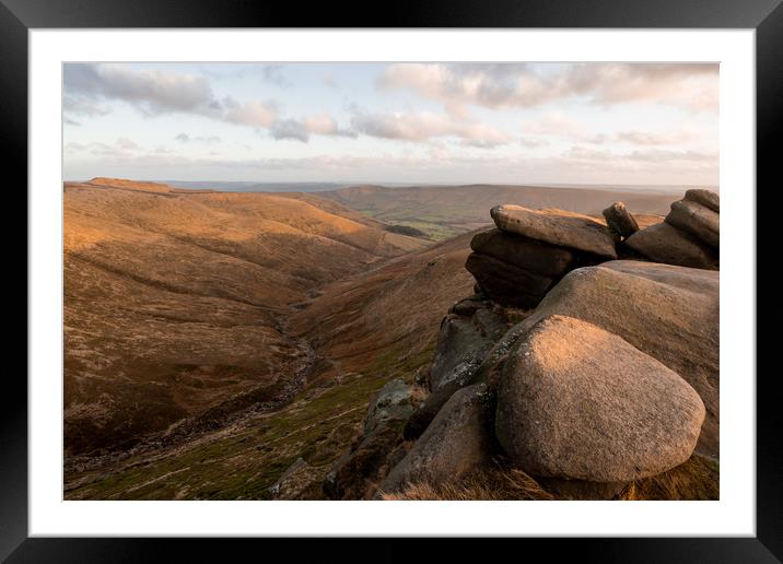 Crowden Head Framed Mounted Print by James Grant