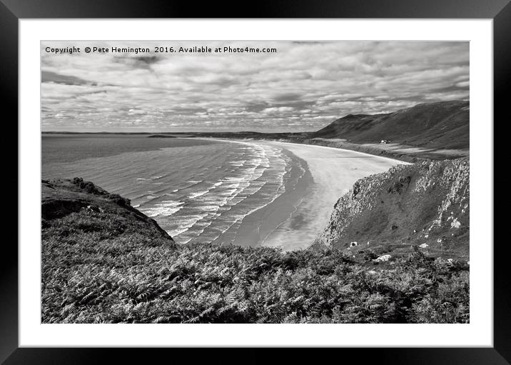 Rhossili in the Gower Framed Mounted Print by Pete Hemington