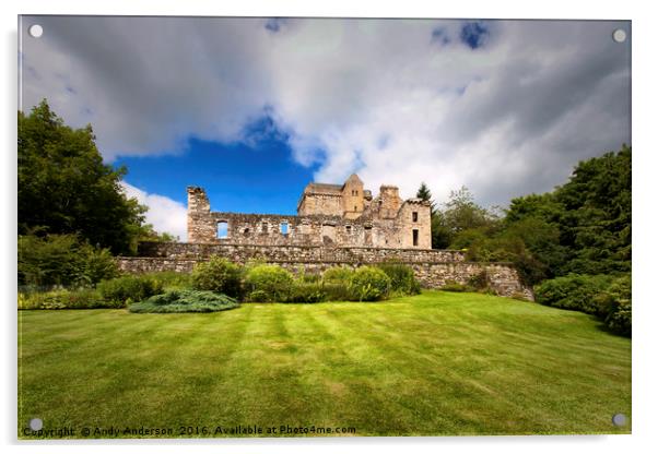 Historic Scotland - Castle Campbell Acrylic by Andy Anderson