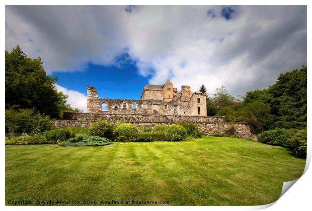 Historic Scotland - Castle Campbell Print by Andy Anderson
