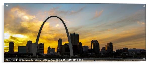 The Gateway Arch and downtown of St. Louis, Missur Acrylic by Roman Korotkov