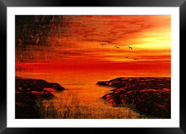 romantic sunset  Framed Mounted Print by Dagmar Giers