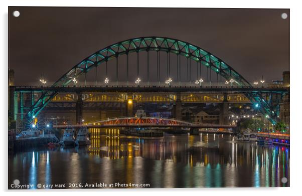 Newcastle Tyne Bridge Acrylic by gary ward
