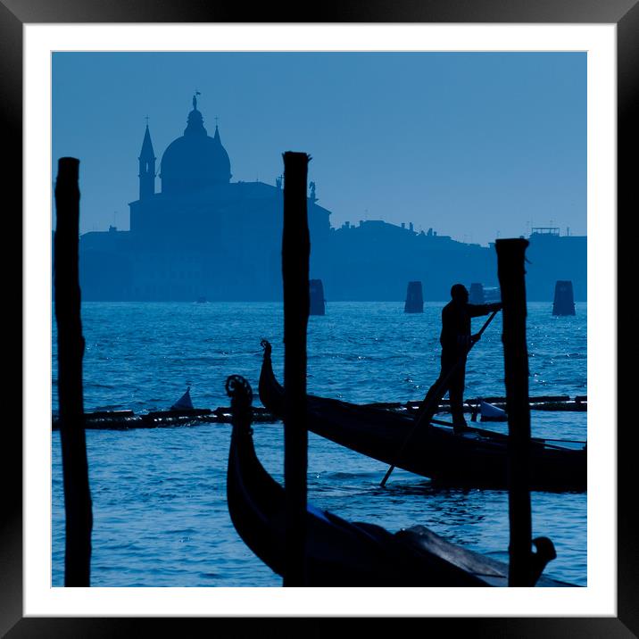 Venice in blue Framed Mounted Print by kevin marston