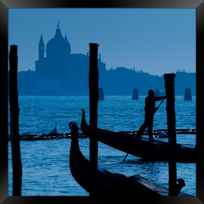 Venice in blue Framed Print by kevin marston