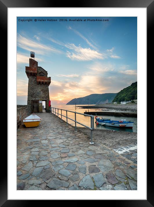 Lynmouth at Sunrise Framed Mounted Print by Helen Hotson