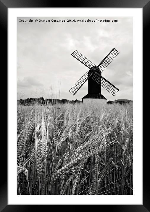 Windmill and Barley Framed Mounted Print by Graham Custance