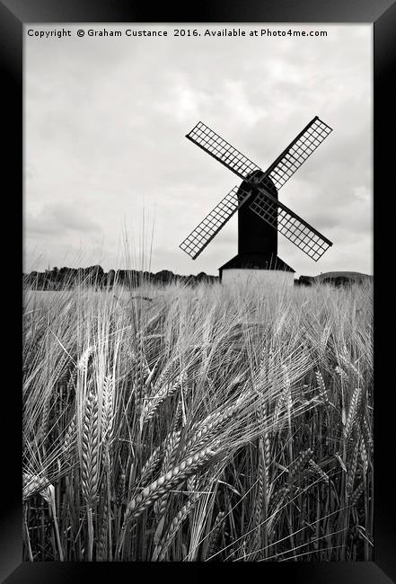 Windmill and Barley Framed Print by Graham Custance
