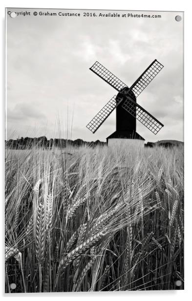 Windmill and Barley Acrylic by Graham Custance