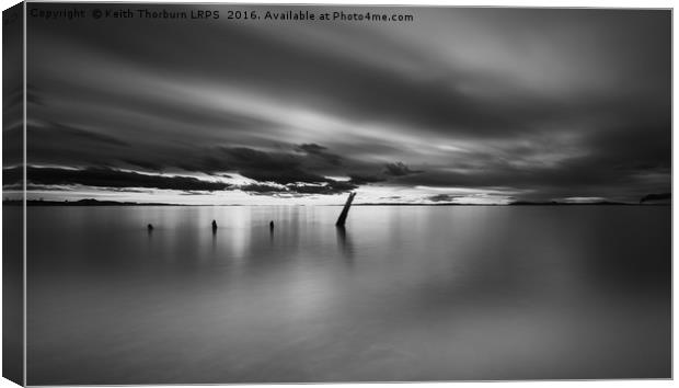Longniddry Shipwreck Sunset Canvas Print by Keith Thorburn EFIAP/b