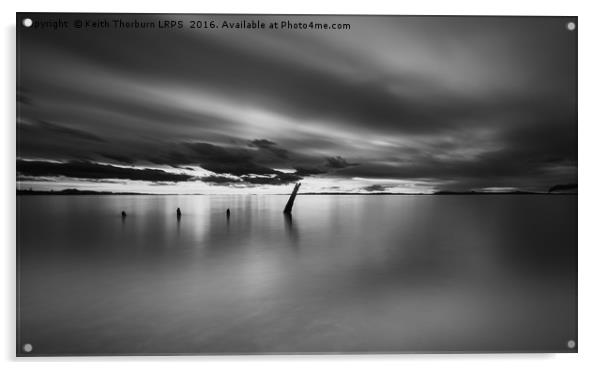 Longniddry Shipwreck Sunset Acrylic by Keith Thorburn EFIAP/b