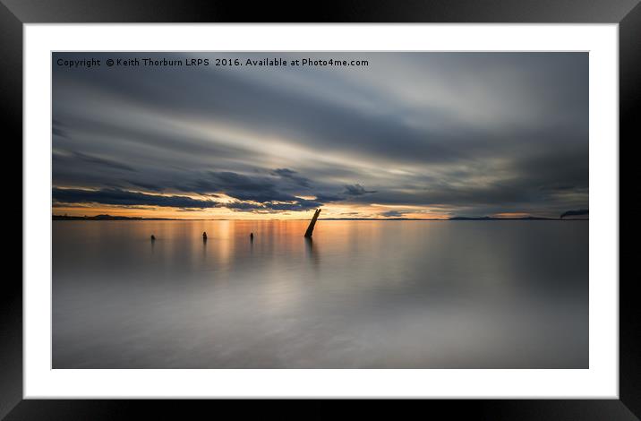 Longniddry Shipwreck Sunset Framed Mounted Print by Keith Thorburn EFIAP/b