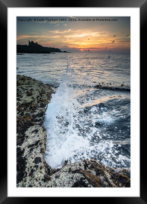 Tantallon Castle Sunset Framed Mounted Print by Keith Thorburn EFIAP/b
