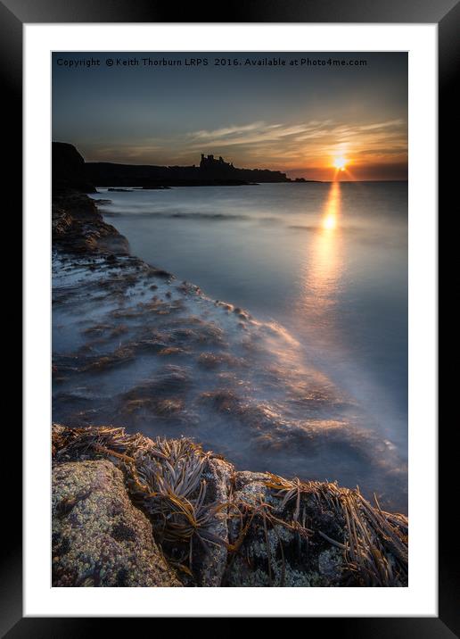 Tantallon Castle Sunset Framed Mounted Print by Keith Thorburn EFIAP/b