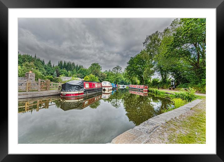 Goytre Wharf Painterly Framed Mounted Print by Steve Purnell