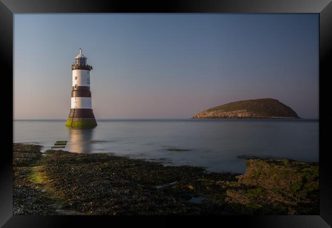 Penmon Lighthouse on Anglesey Framed Print by Eric Pearce AWPF