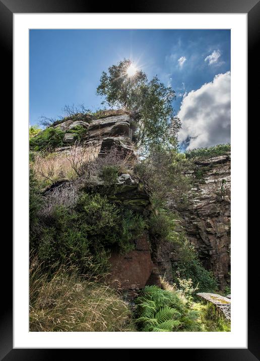 The Old Quarry above Merthyr Tydfil South Wales Framed Mounted Print by Nick Jenkins