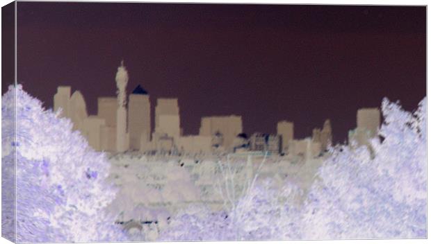 Negativecity - London Skyline Canvas Print by Chris Day