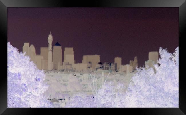 Negativecity - London Skyline Framed Print by Chris Day