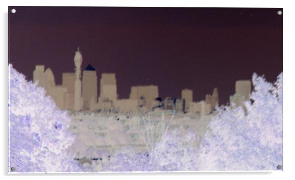 Negativecity - London Skyline Acrylic by Chris Day