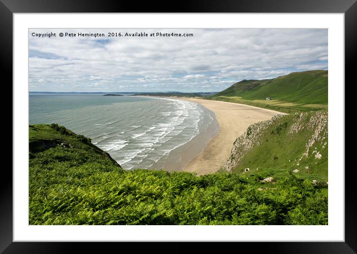 Rhossili in the Gower Framed Mounted Print by Pete Hemington