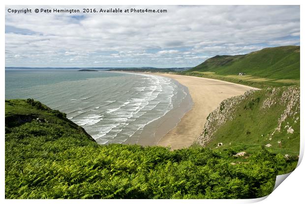 Rhossili in the Gower Print by Pete Hemington