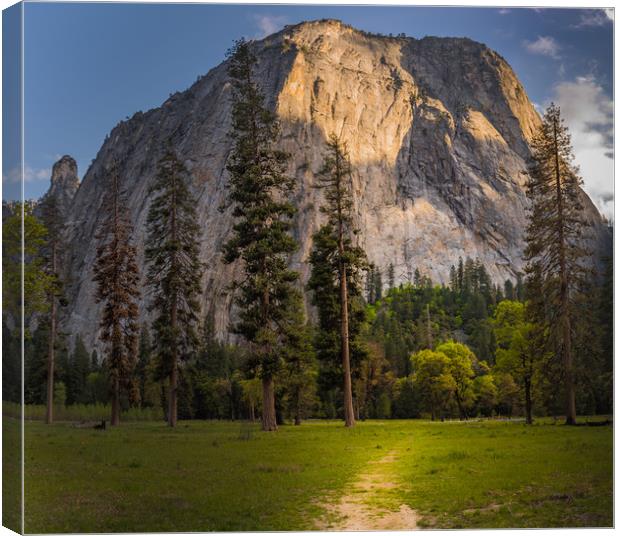 Cathedral Rocks path, Yosemite National Park Canvas Print by Gareth Burge Photography