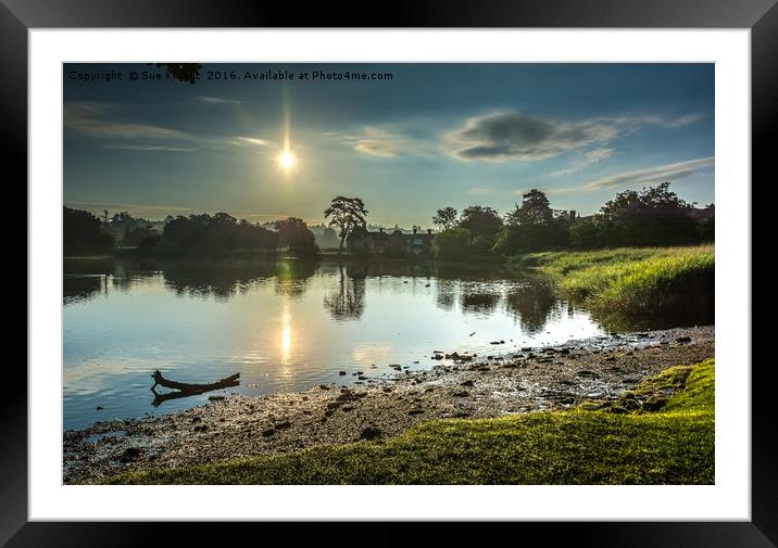 Sunrise at Beaulieu Mill Pond  Framed Mounted Print by Sue Knight