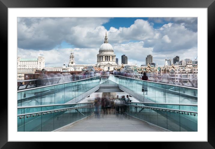 Millennium Bridge Framed Mounted Print by Svetlana Sewell