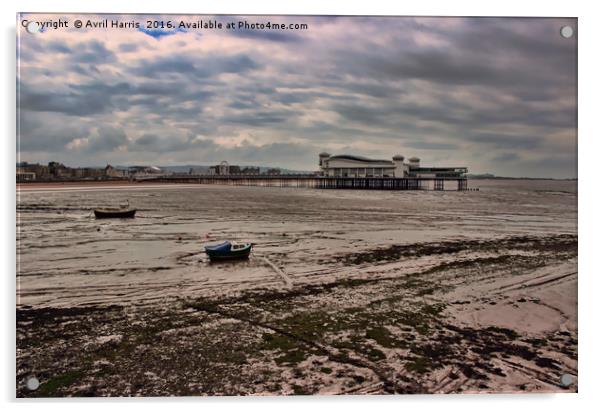 Grand Pier, Weston-super-Mare Acrylic by Avril Harris