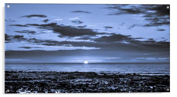 Seascape Sunrise in Blue Acrylic by Naylor's Photography