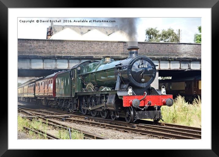 6990 Witherslack Hall departs Loughborough Framed Mounted Print by David Birchall