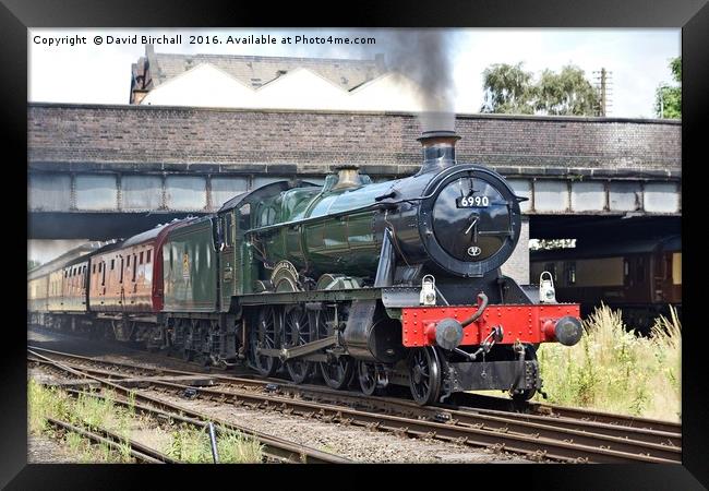 6990 Witherslack Hall departs Loughborough Framed Print by David Birchall