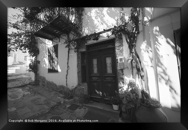 Skopelos Town  Framed Print by Bob Morgans