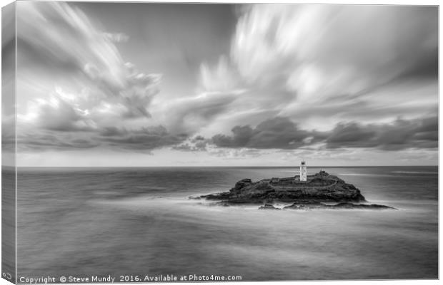 Godrevy Sunset Canvas Print by Steve Mundy