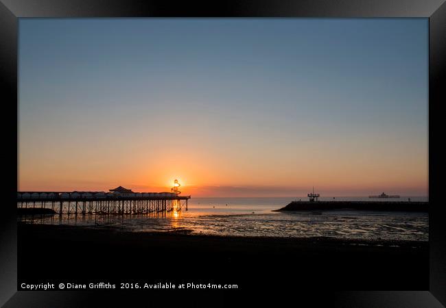 Herne Bay Sunset Framed Print by Diane Griffiths