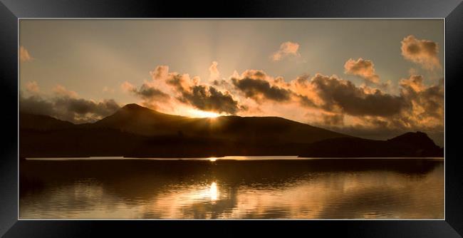 Snowdonia sunrise  Framed Print by Paul Fine