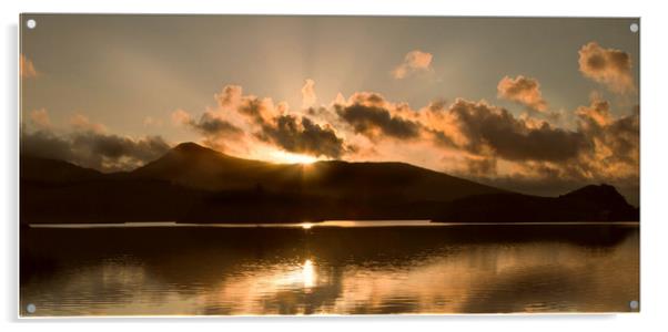 Snowdonia sunrise  Acrylic by Paul Fine