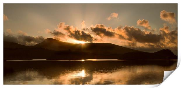 Snowdonia sunrise  Print by Paul Fine