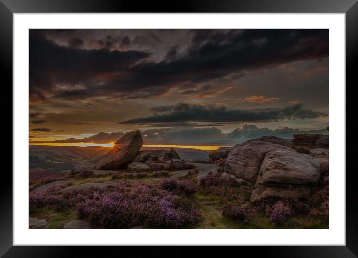 Over owler Sunset 2 Framed Mounted Print by Paul Andrews