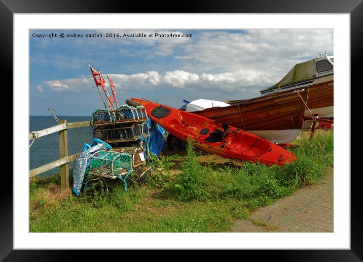 BOATS AND ALL THAT Framed Mounted Print by andrew saxton