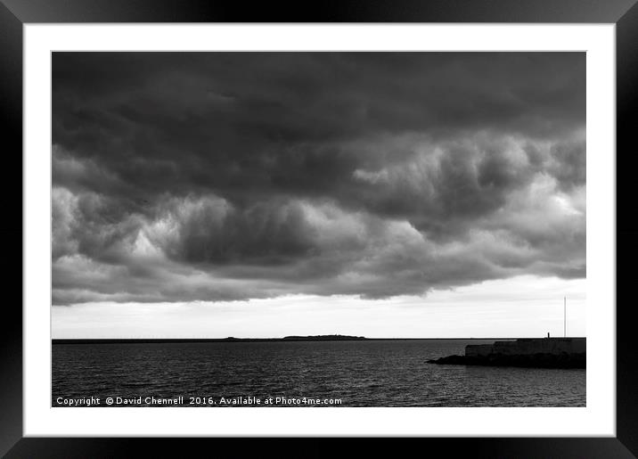 Hilbre Island Storm  Framed Mounted Print by David Chennell