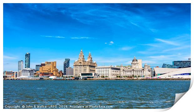 Liverpool Waterfront Print by John B Walker LRPS