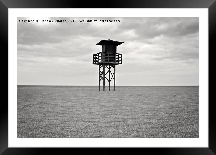 Life Guard Hut Framed Mounted Print by Graham Custance