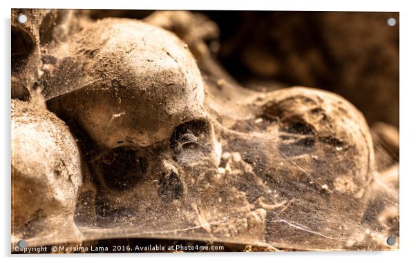 middle ages skulls Acrylic by Massimo Lama
