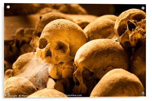 Middle ages skulls Acrylic by Massimo Lama