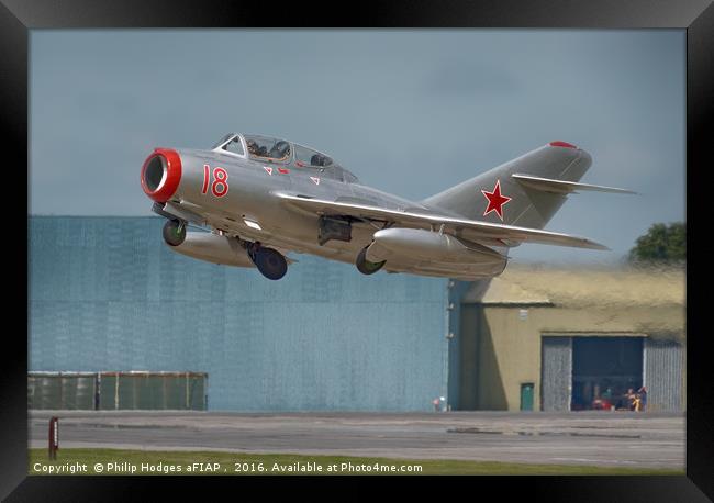 Mikoyan-Gurevich MiG-15UTI Framed Print by Philip Hodges aFIAP ,