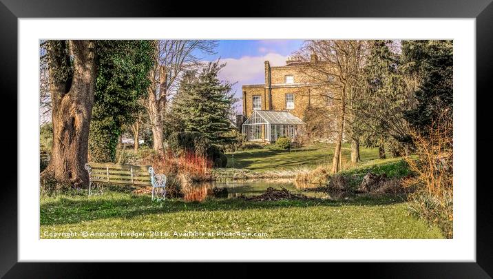 Myddleton House and Gardens Framed Mounted Print by Anthony Hedger