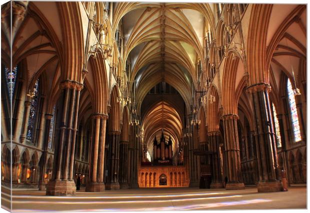 The Nave - Lincoln Cathedral  Canvas Print by Jon Fixter